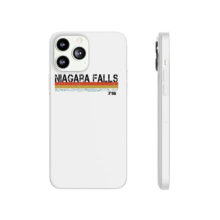Niagara Falls Ny Area Code 716 Vintage Stripes Phonecase iPhone