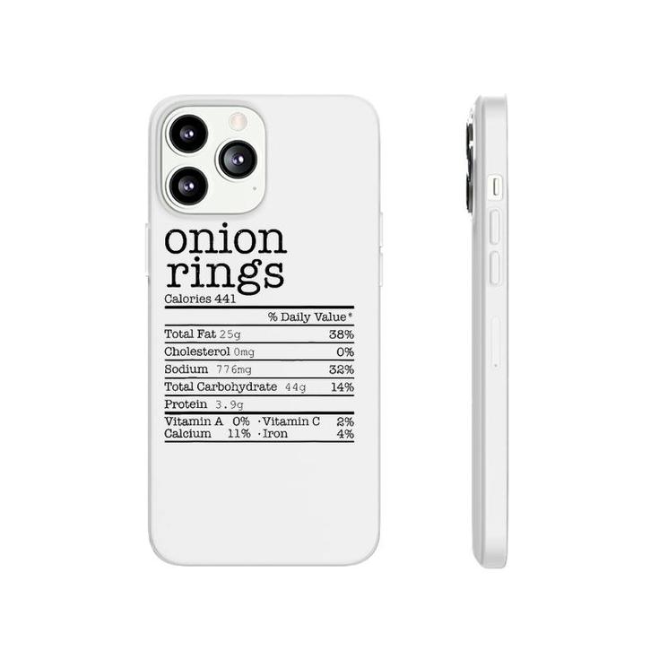 Onion Rings Nutrition Facts Funny Thanksgiving Christmas Phonecase iPhone