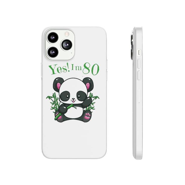 Panda 80Th Birthday Gift Birthday Outfit 80 Ver2 Phonecase iPhone
