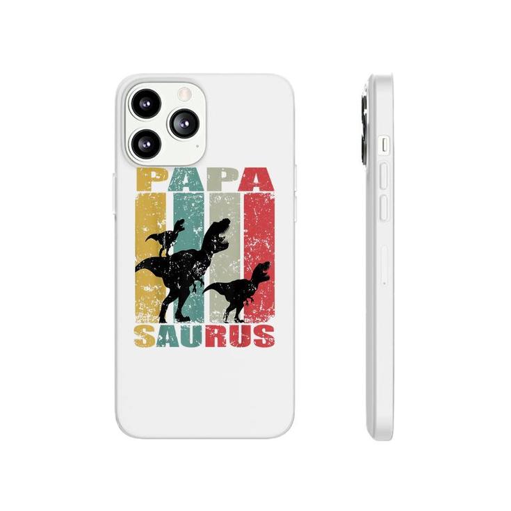 Papasaurus Rex Dinosaur Baby Dino Twin Family Papa Saurus  Phonecase iPhone
