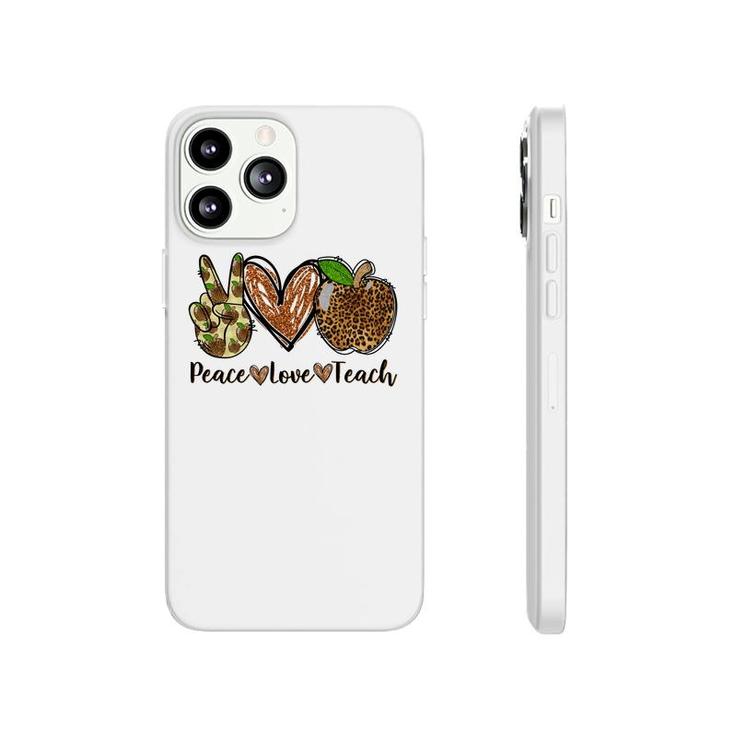 Peace Love And Teach And The Essentials Of A Great Teacher Phonecase iPhone