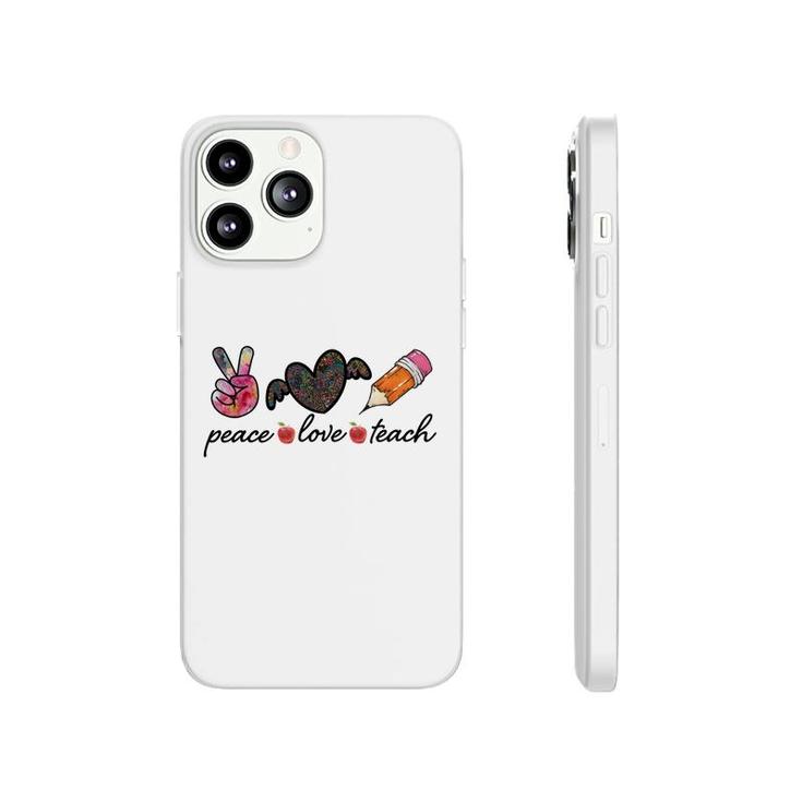 Peace Love Teach Heart Wings Great Graphic Phonecase iPhone