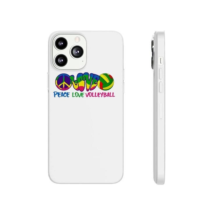 Peace Love Volleyball-Retro Stryle Volleyball Apparel Gifts Phonecase iPhone