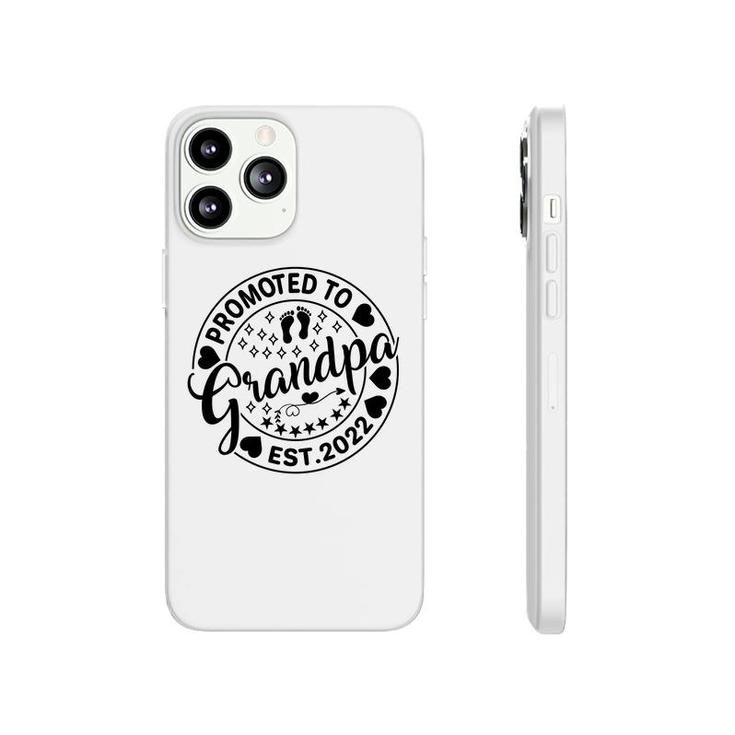 Promoted To Grandpa Est 2022 Circle Black Graphic Fathers Day Phonecase iPhone