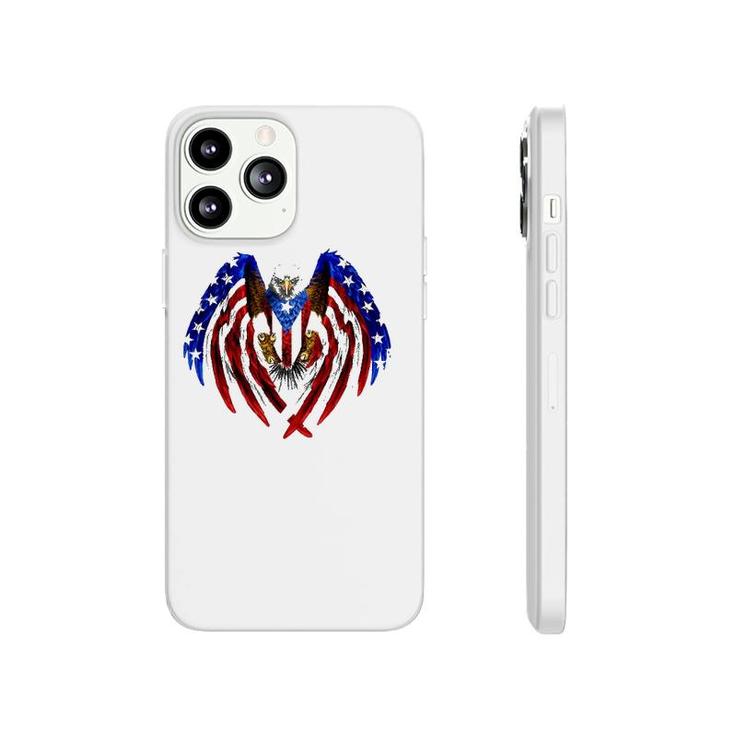 Puerto Rican American Flag Usa Eagleboricua Roots Phonecase iPhone