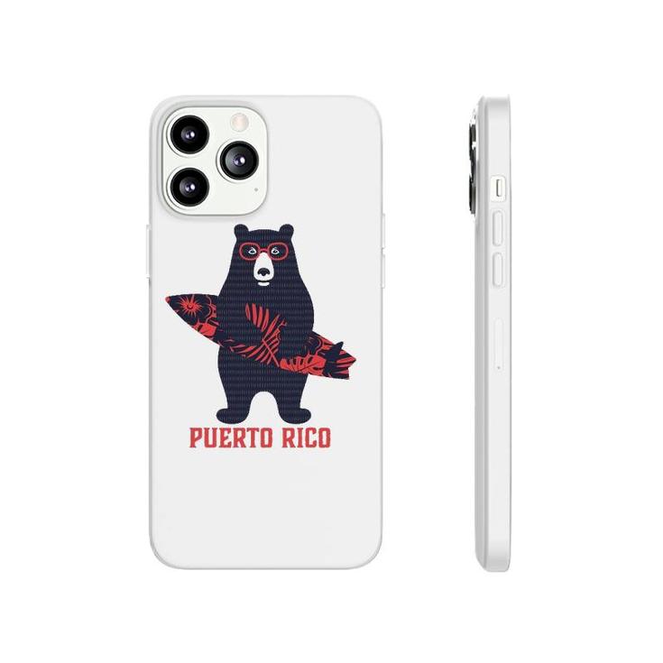 Puerto Rico Tropical Surfing Bear Phonecase iPhone