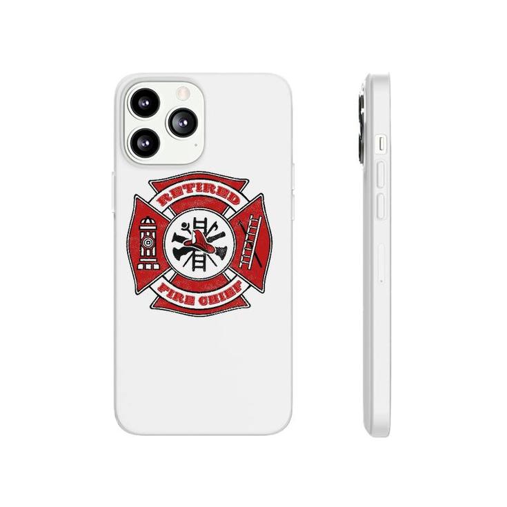 Retired Fire Chief Retirement Gift Red Maltese Cross Phonecase iPhone