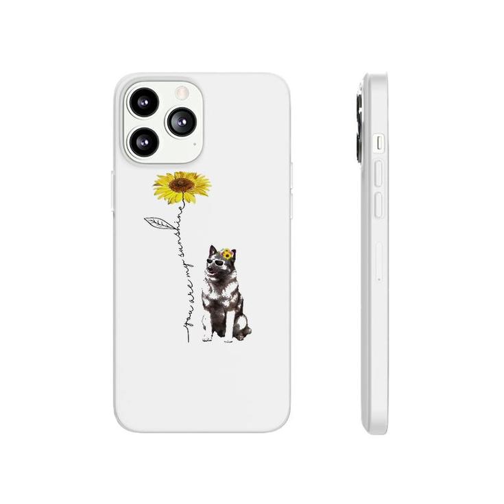 Sunflower And Norwegian Elkhound Phonecase iPhone