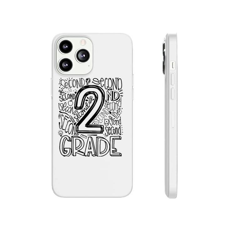 Typography 2Nd Grade Teacher Student Back To School Phonecase iPhone