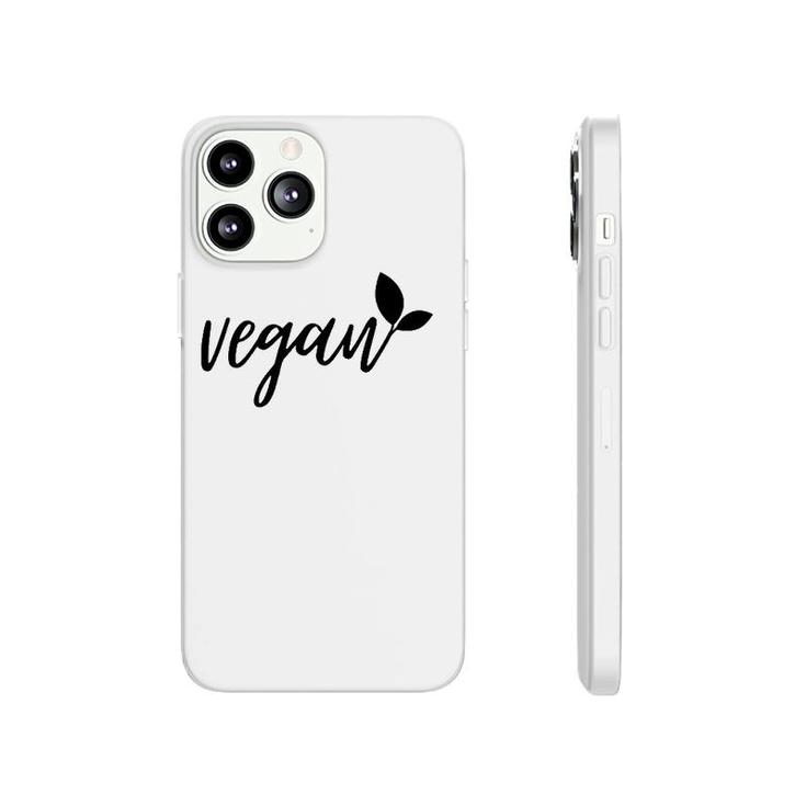 Vegan With Leaf Plant Based Vegan Gift Phonecase iPhone