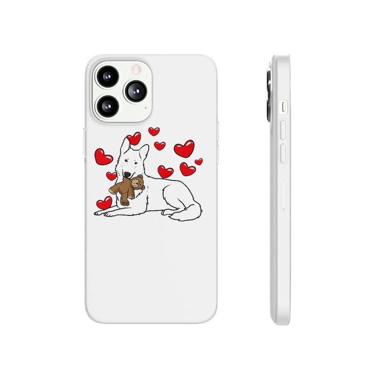 White Swiss Shepherd Dog Stuffed Animal Berger Blanc Suisse  Phonecase iPhone
