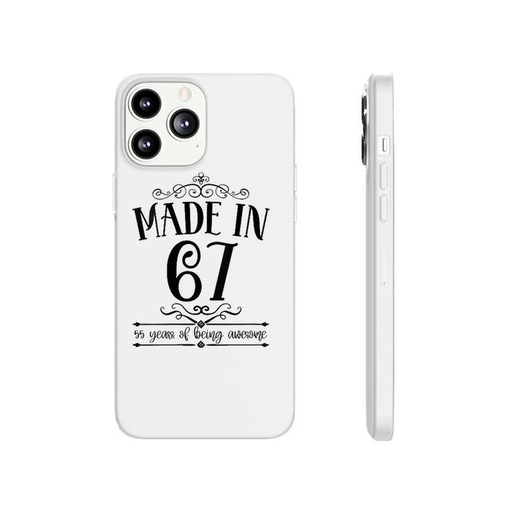 Womens Born In 1967 55 Years Old Made In 1967 55Th Birthday V-Neck Phonecase iPhone
