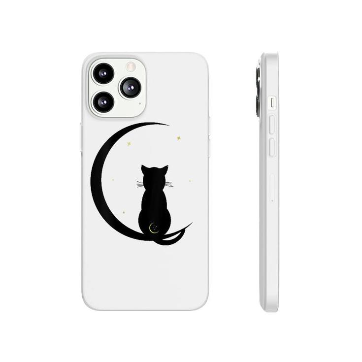 Womens Double Moon Cat V-Neck Phonecase iPhone