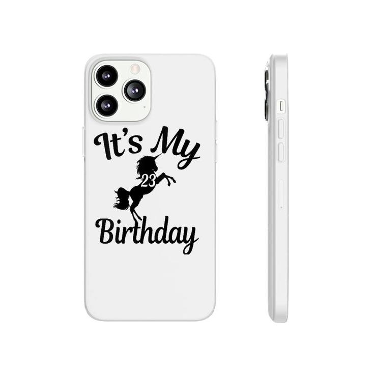Womens Its My 23Rd Birthday Unicorns 23 Years Old B-Day Gifts V-Neck Phonecase iPhone