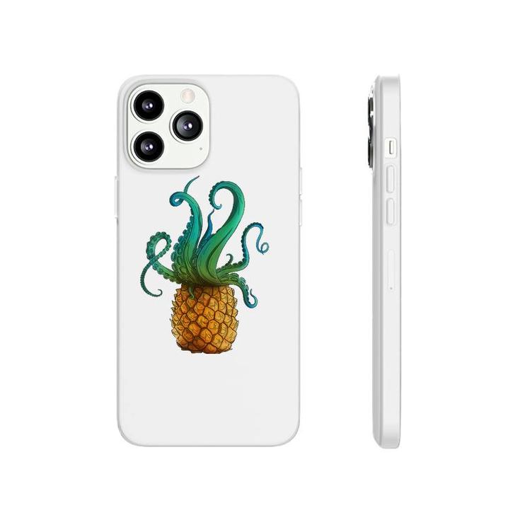 Womens Pineapple Octopus Funny Summer Tee V-Neck Phonecase iPhone