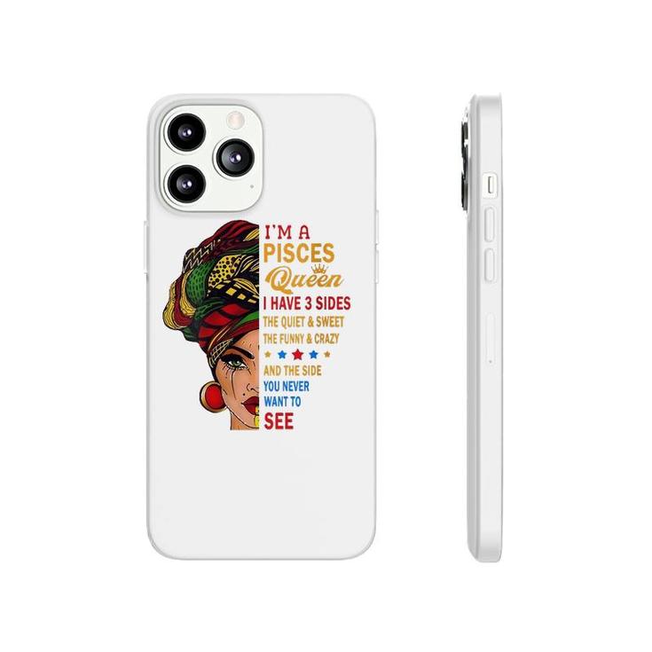 Womens Pisces Queens Are Born In February 19- March 20 V-Neck Phonecase iPhone