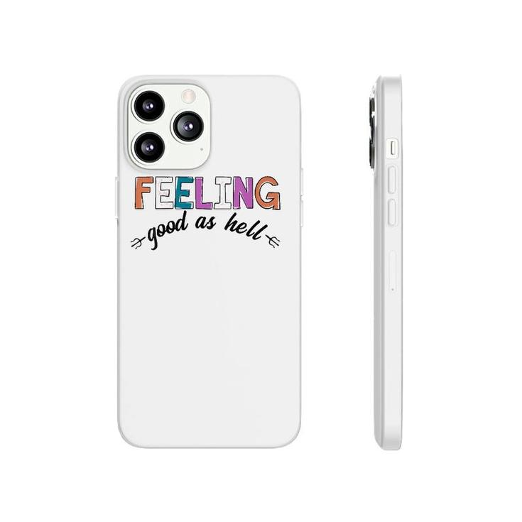 Womens Vintage Colors Feeling Good As Hell V-Neck Phonecase iPhone