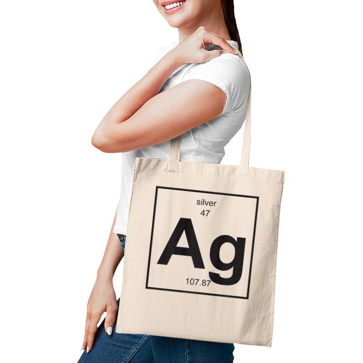 Ag Silver - Periodic Table Of Elements Tote Bag