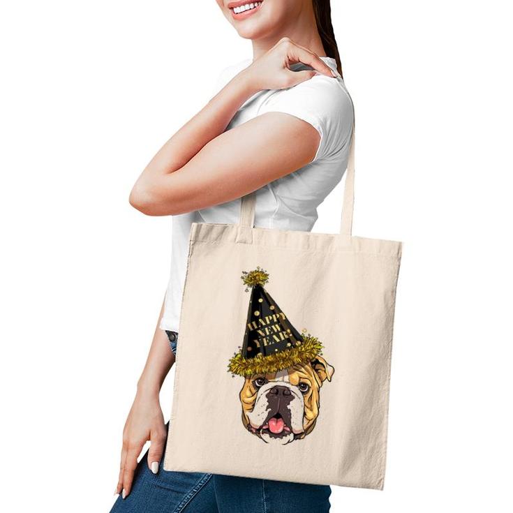 American Bulldog Happy New Year 2023 Dog New Years Eve Party Tote Bag