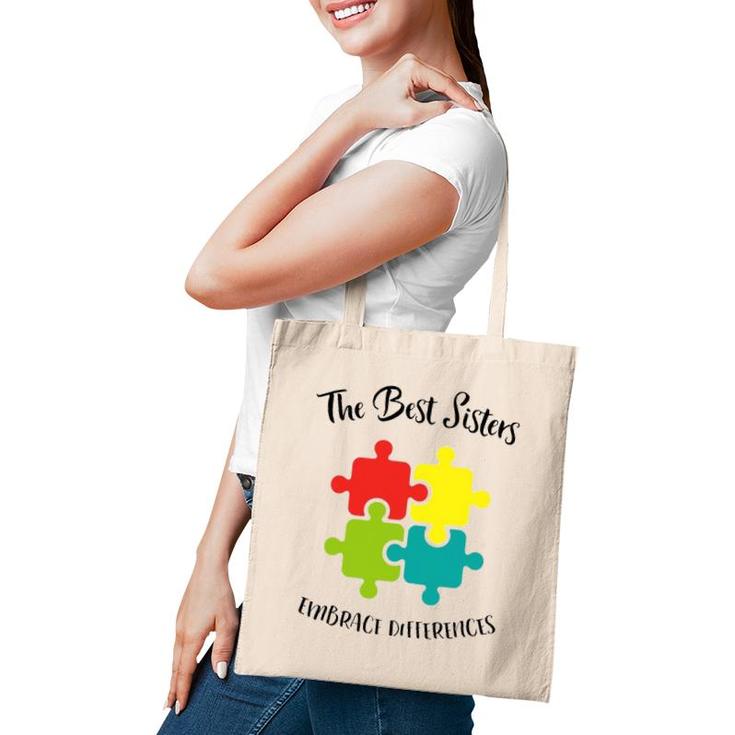 Autism Sister Awareness Day Autistic Gift For Sis Tote Bag