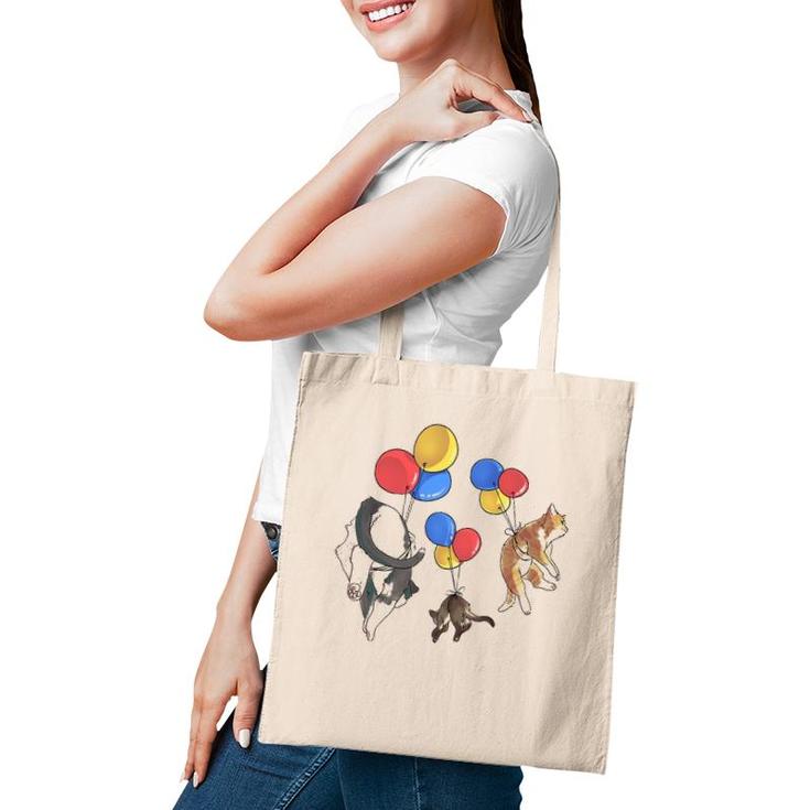 Cats Balloons Art By Tangie Marie Tote Bag