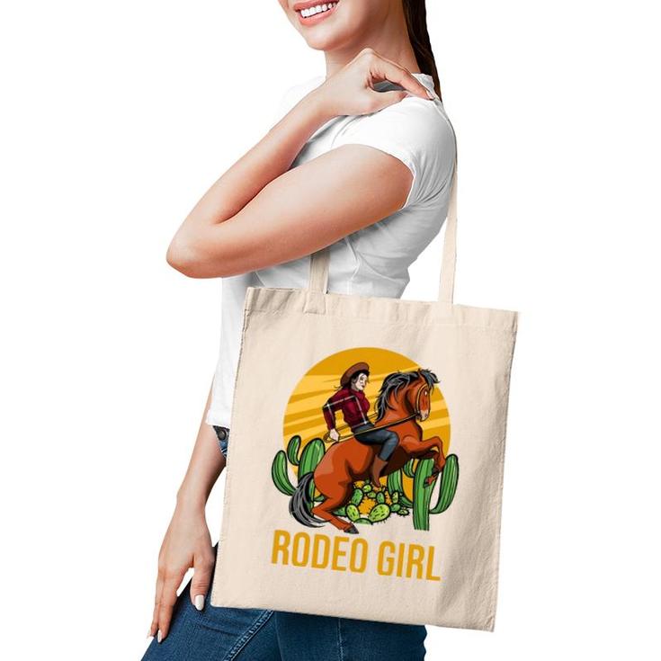 Cowgirl Horse Riding Horsewoman Western Rodeo Girl  Tote Bag