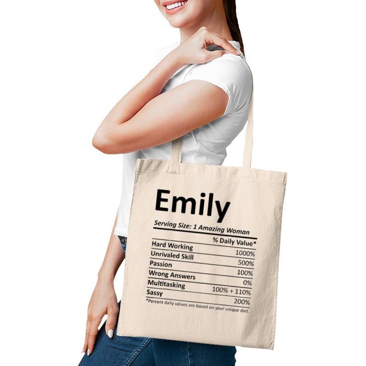 Emily Nutrition Personalized Name Funny Christmas Gift Idea Tote Bag