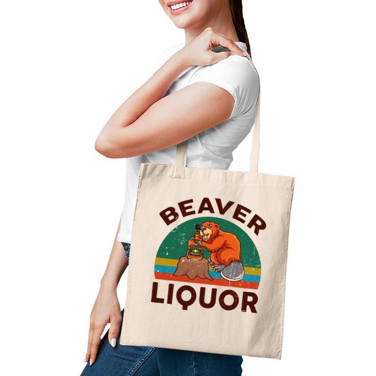 Funny Beaver Liquor For Liqueur Beer Drinking Lover Tote Bag
