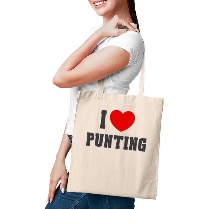 I Heart Love Punting Men Women Sport Gift Tee Tote Bag