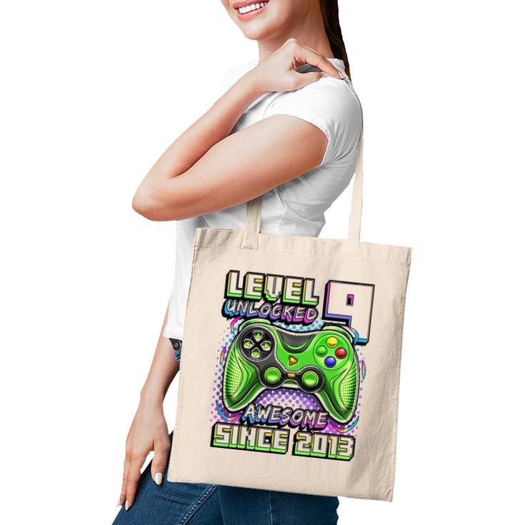 Level 9 Unlocked Awesome 2013 Video Game 9Th Birthday Boy Tote Bag