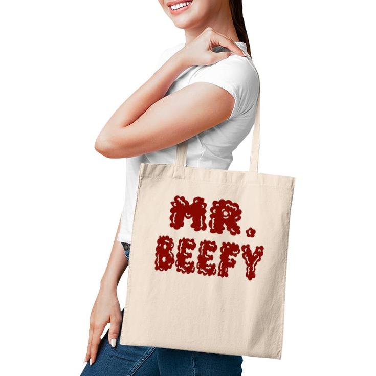 Mens Mr Beefy- Funny Graphic Art Tote Bag