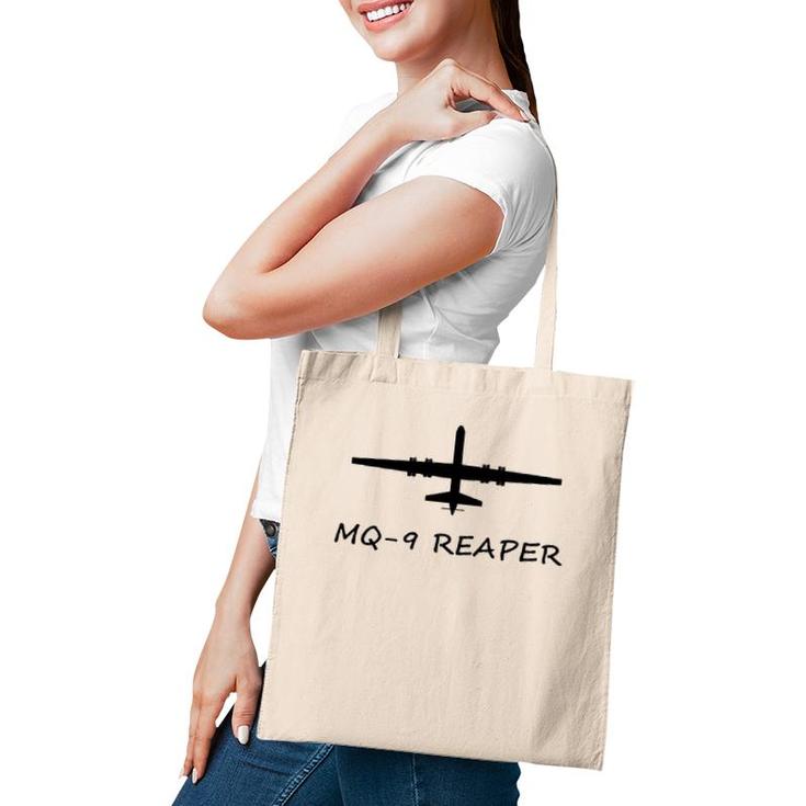 Mq-9 Reaper Drone Aircraft American Flag Demon  Tote Bag