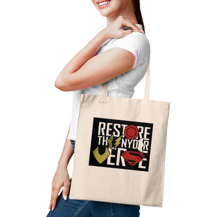Official Restore The Snyderverse Superhero Tote Bag