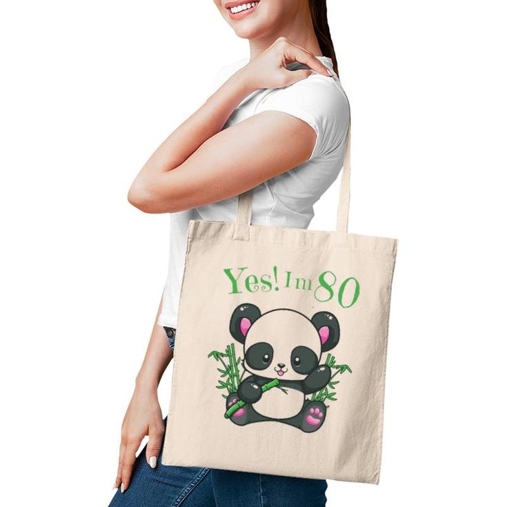 Panda 80Th Birthday Gift Birthday Outfit 80 Ver2 Tote Bag