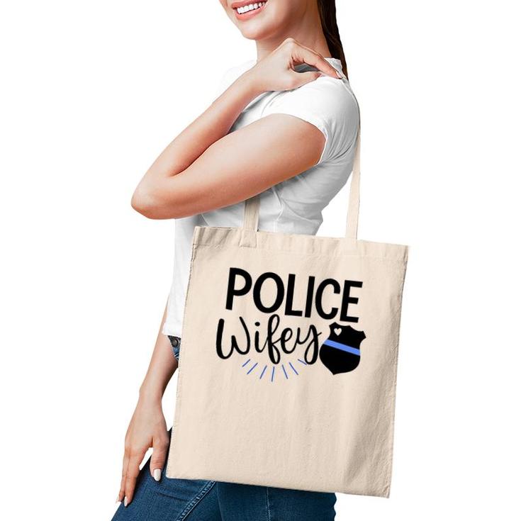 Police Wife Cute Police Officer Law Enforcement Wife Badge Tote Bag