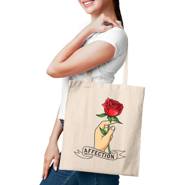 Rose Hand Affection Floral Novelty Tote Bag