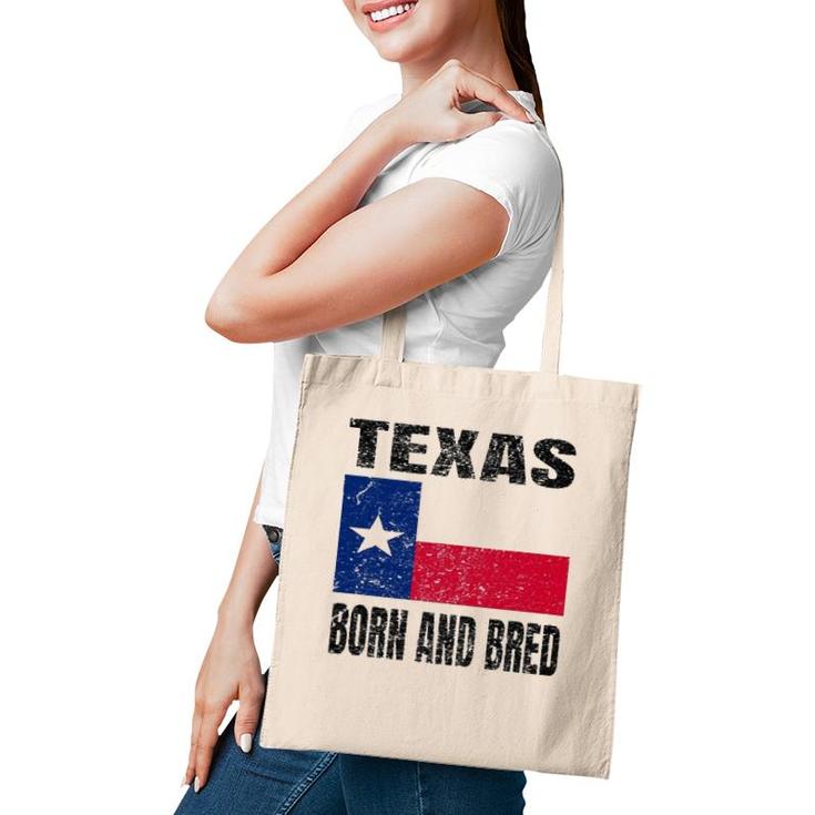 Texas Born And Bred Vintage Texas State Flag Tote Bag