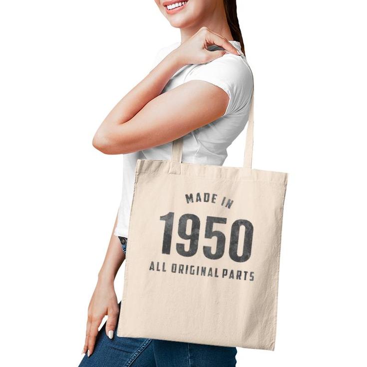 Vintage Made In 1950 All Original Parts Tote Bag