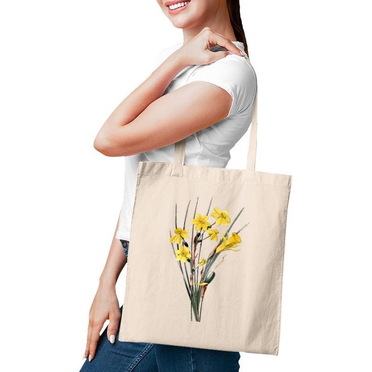 Womens Daffodils Flower Floral Spring Narcissi Flower Happy Easter Tote Bag