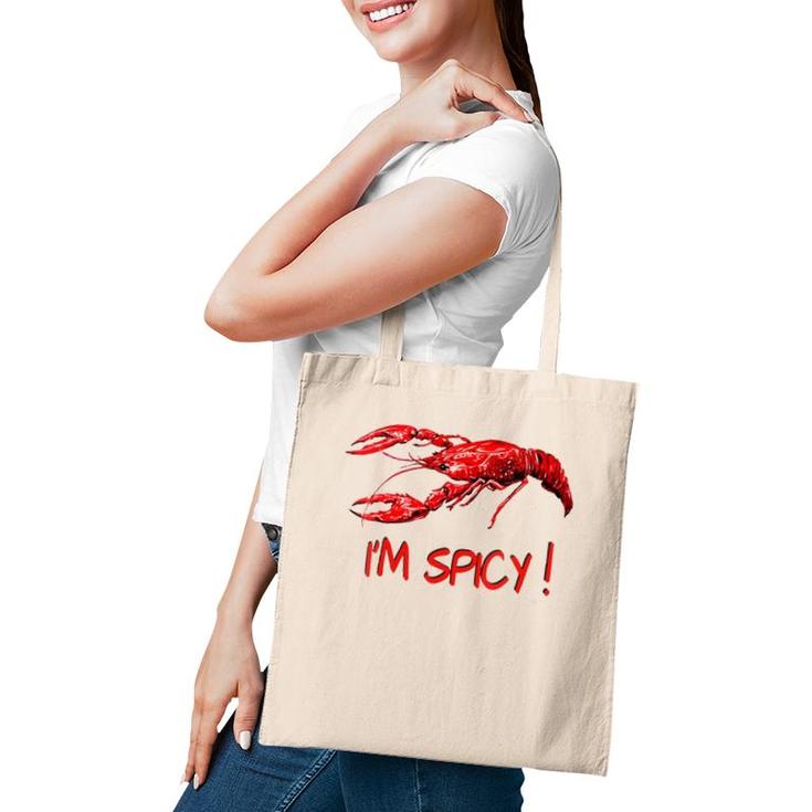 Womens Im Spicy Funny Cajun Crawfish V-Neck Tote Bag