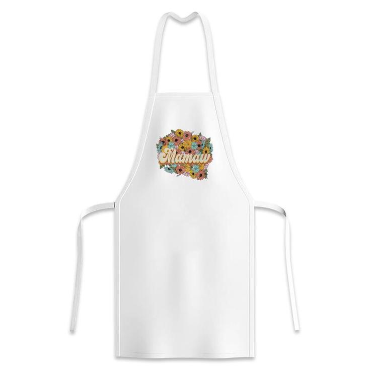 Florals Retro Mamaw Flower Vintage Mothers Day Apron
