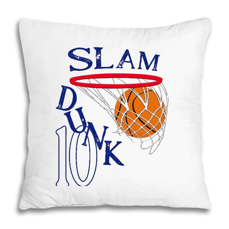 10 Years Old Slam Dunk 10Th Basketball Birthday Party Gift Pillow