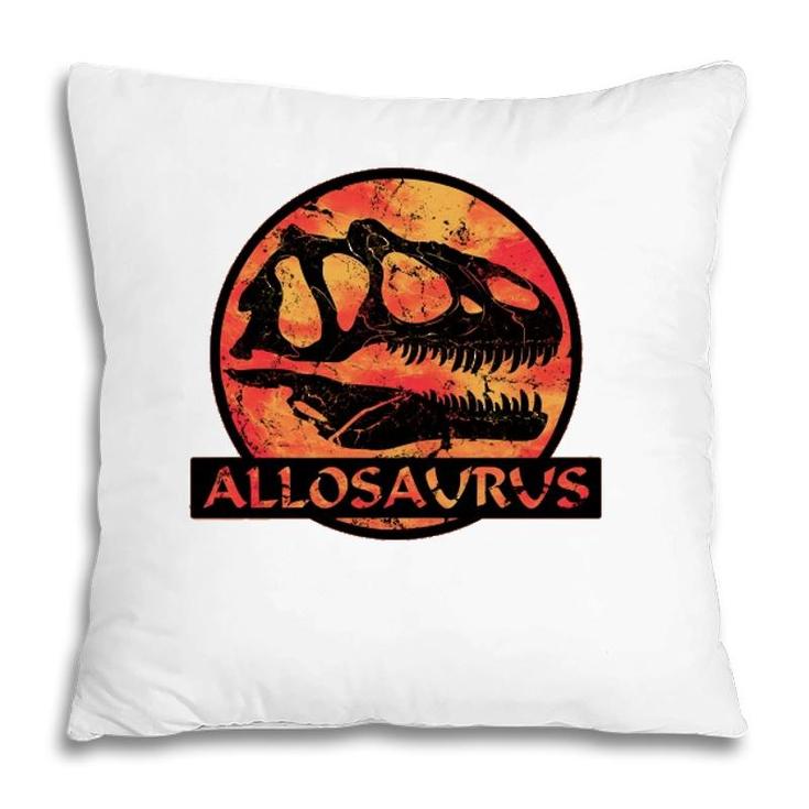 Allosaurus Fossil Skull Dinosaur Pillow