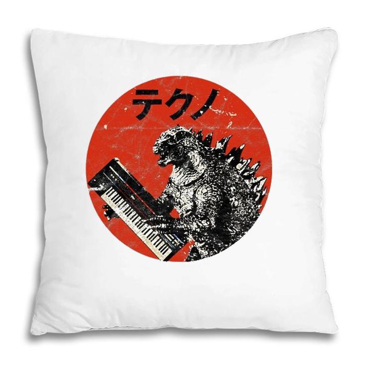 Analog Vintage Synthesizer - Japanese Retro Monster Pillow