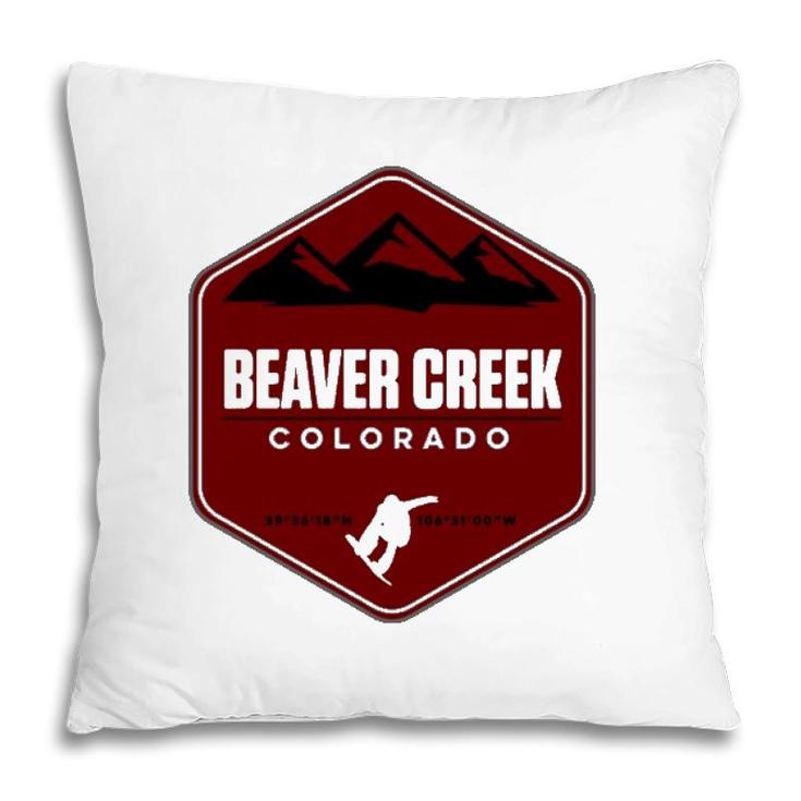 Beaver Creek Colorado Snowboard  Pillow