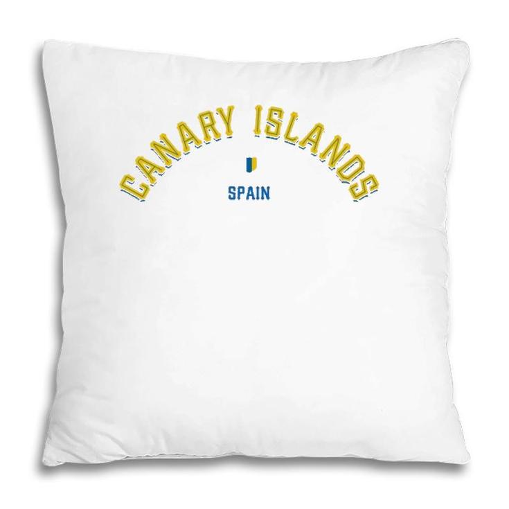 Canary Islands Spain - Vintage Holiday Travel Tenerife  Pillow