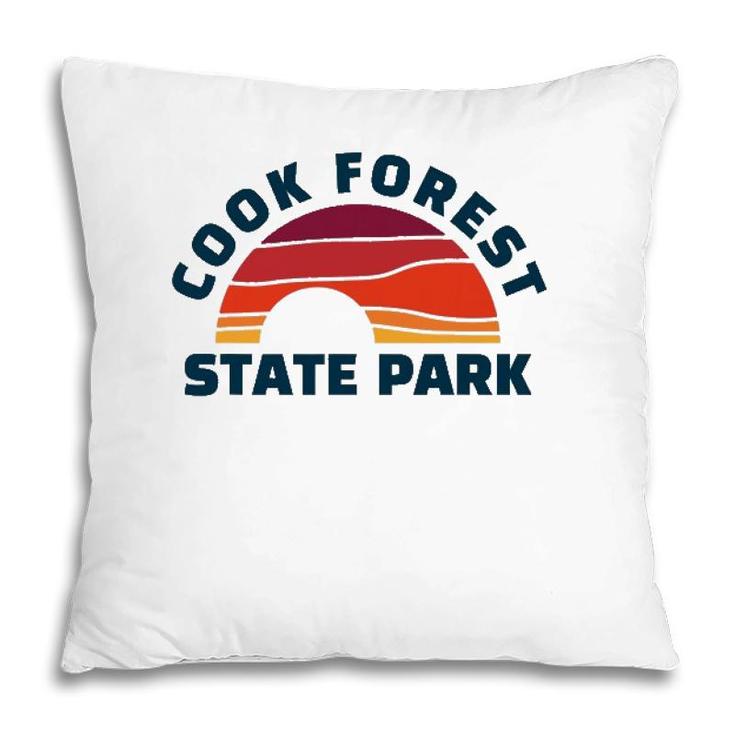Cook Forest Park Vintage Retro Pillow