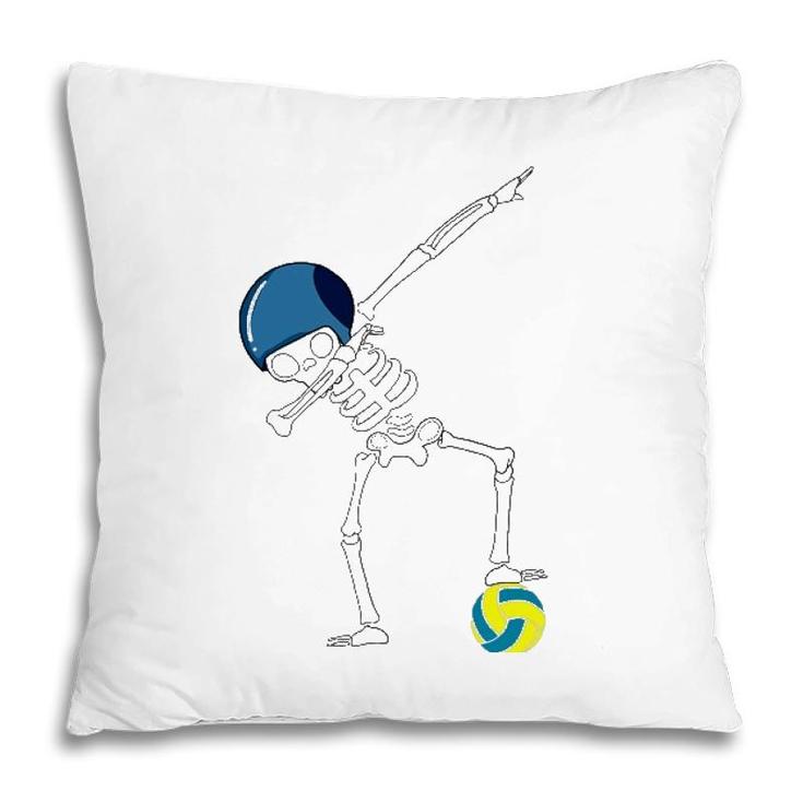 Dabbing Skeleton  Water Polo Player Sports Athlete Gift Pillow