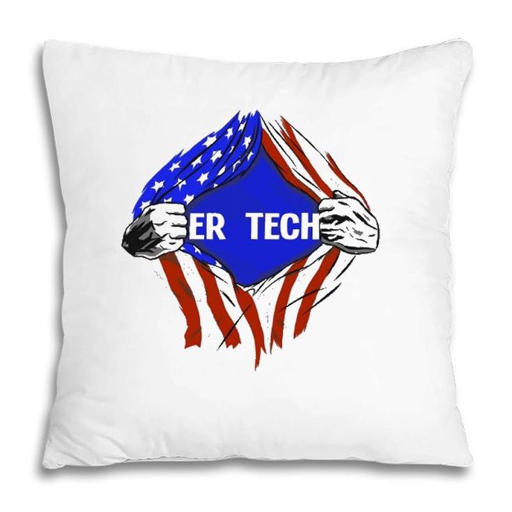 Er Tech X Emergency Room Tech Pillow