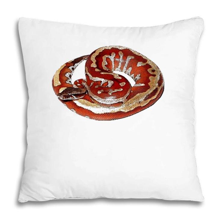 Gorgeous Snake Herpetologist Gift Red Blood Python Pillow